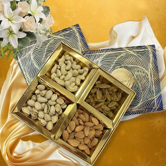 Elegity 10x10 Size Celebration Gift Hamper-100gm | Luxury Roasted Dry Fruits Gift Box