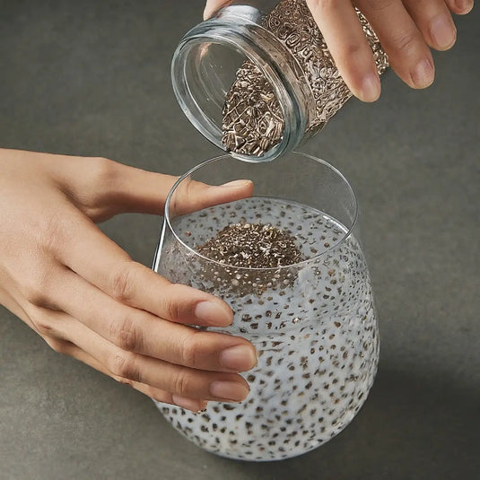 Chia seeds in water