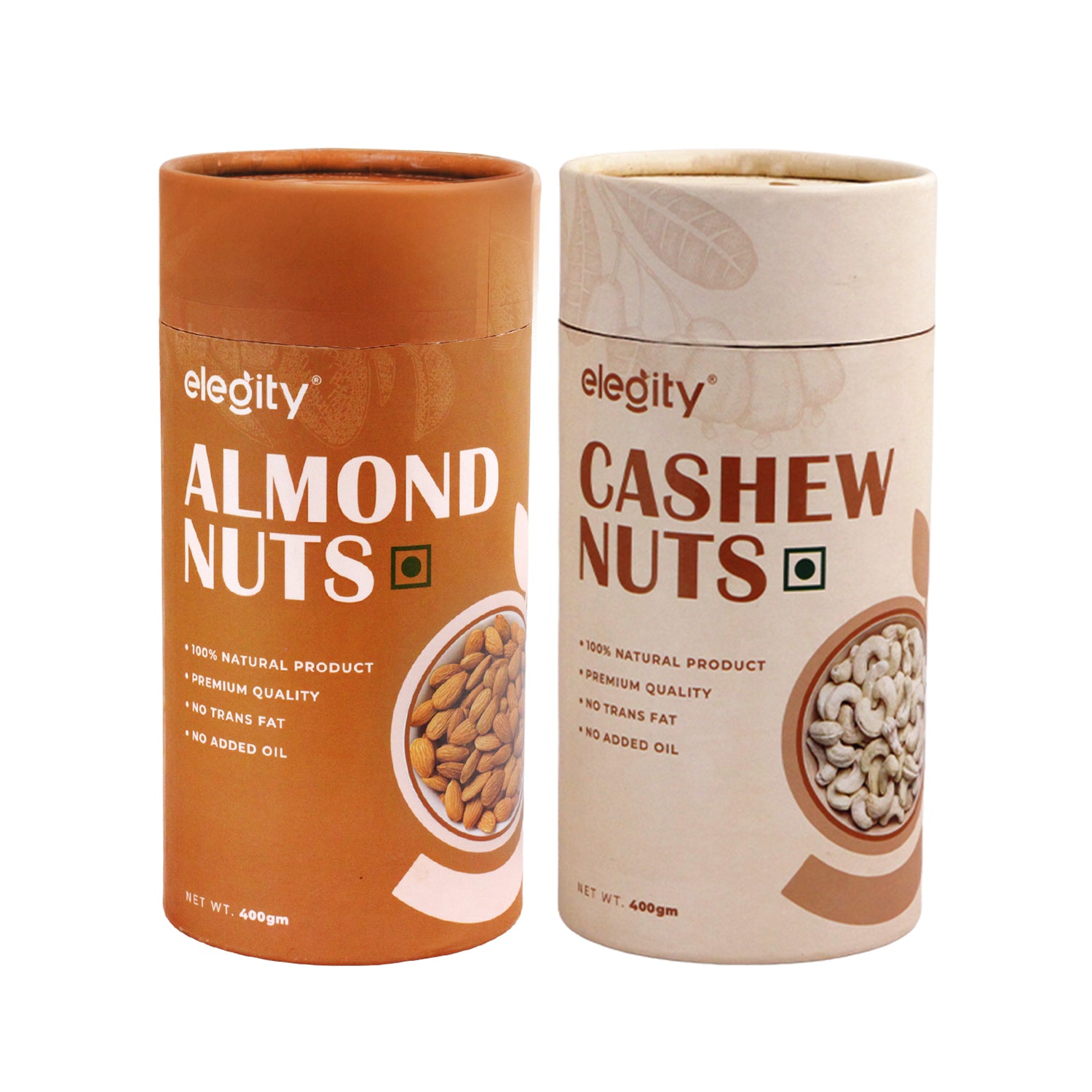 Premium quality cashews and almonds from Elegity