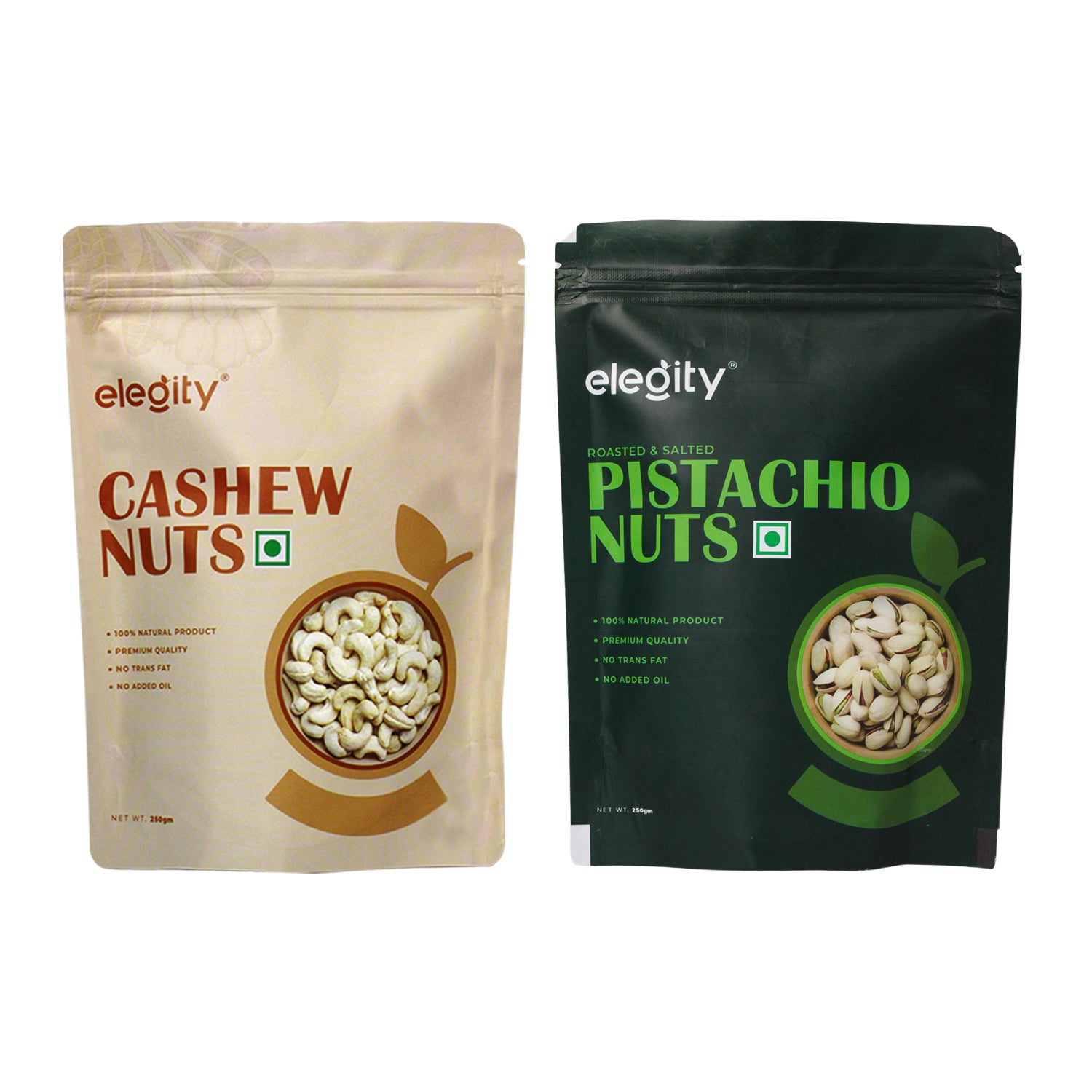 Healthy pistachio and cashew snack