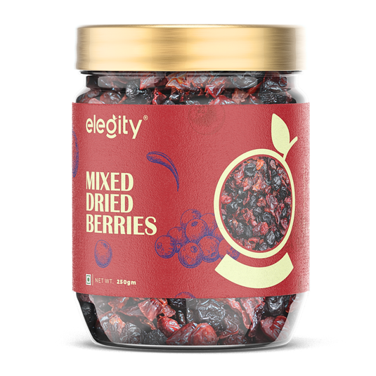 Elegity Mixed Dried Berries 250g | Cranberries Blueberries Berry Mix