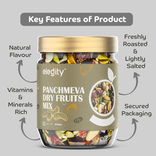 Elegity PANCHMEVA DRY FRUITS MIX 250 GM