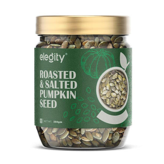 ELEGITY Pumpkin Seed (250g) | Roasted & Salted Diet Snack | Rich Source of Protein & Fibre | Keto Super Seed | Vegan Friendly Food for Eating