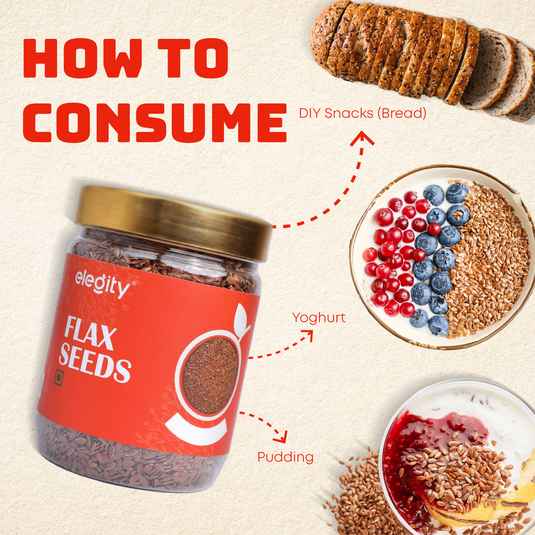 Flax seeds blended in a smoothie
