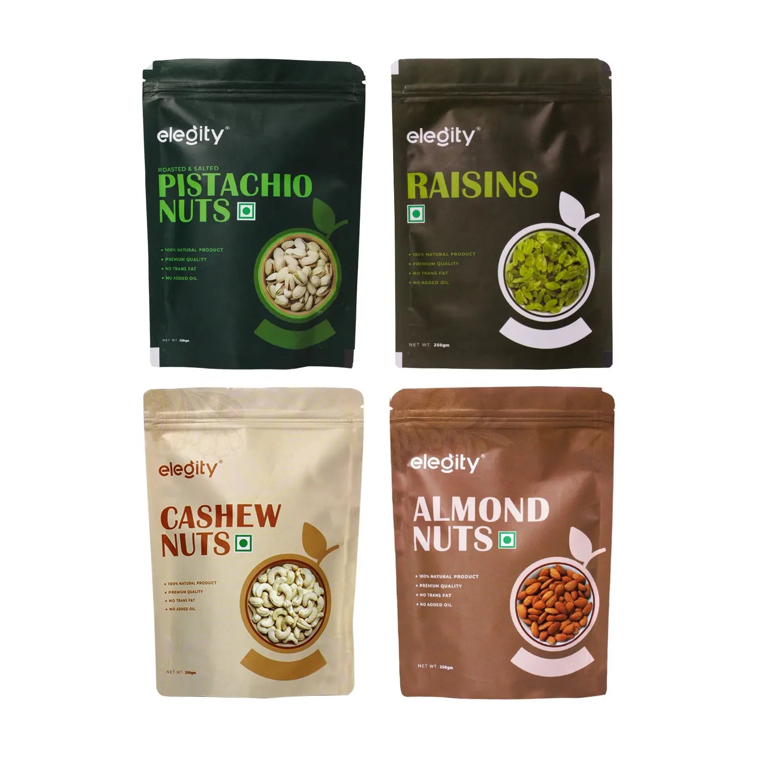 Raisin, Cashew, Pistachio & AlmondCombo pack